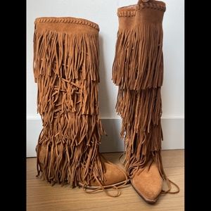 Jeffery Campbell Fringe Esconder Cowboy Boots